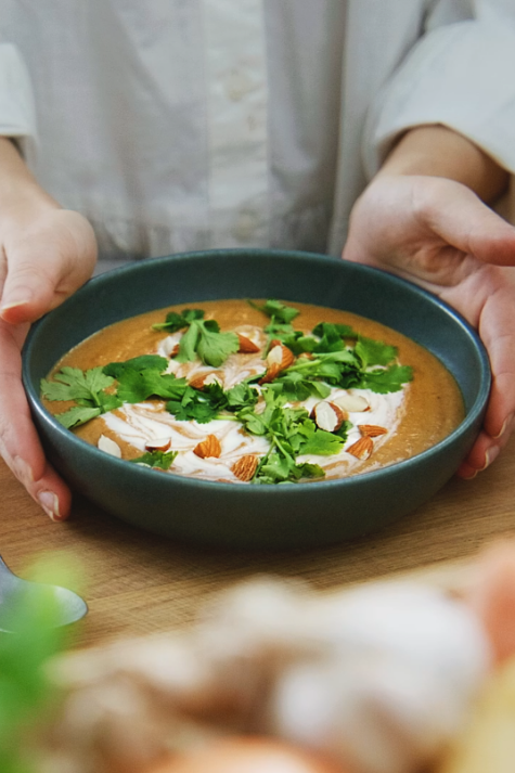 Carrot soup with PB Plant Protein Booster